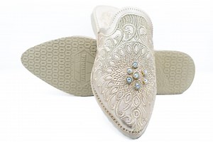 Embroidered Silk Moroccan Slippers: Beaded Wedding Mules - Etsy