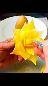 Beautiful Carving with Potato 😍 #fruitart #carving #art #fruits #decorations #viral | Fruits Carving
