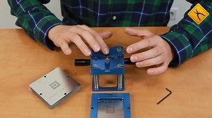 ACHI LP-56 BGA Reballing Kit is multi-functional BGA reballing kit with a convenient station for holding stencils with height adjustment and a set of 56 different BGA stencils. The combination of this BGA Reballing Kit and Infrared Soldering Station will allow repairing almost any PCB of modern laptops, computers and games consoles! Find more: http://bit.ly/2IVL4mm | ToolBoom