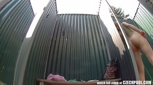CZECHPOOL - Amazing Czech Blonde in PoolÂ´s Shower