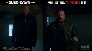 Worlds collide when From Dusk Till Dawn: The Series' Sex Machine meets From Dusk Till Dawn's Sex Machine, Tom Savini! Don't Miss the two-hour Season Premiere, Tuesday September 6 at 9p ET on El Rey Network! | El Rey Network