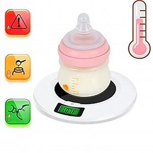 moleath Baby Bottle Thermometer, Infrared Water Temperature Instant Reading Measurement, with Alarm, Measuring Breast Milk, Brewed Milk Powder, Water, Food Temperature, LCD Display (Black)