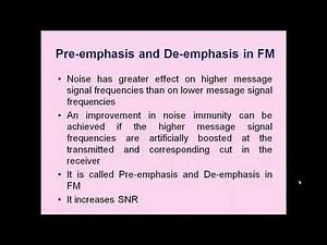 18 -7- 2020 Pre-emphasis and De-emphasis in FM, NBFM and WBFM