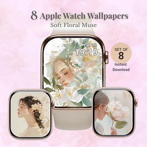 Floral Apple Watch Wallpaper Set | Soft Romantic Spring Faces (digital Download) - Etsy Canada