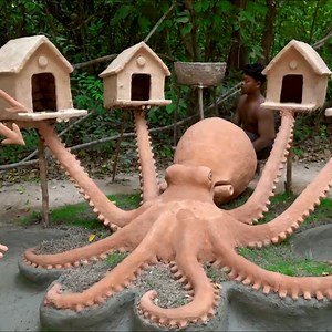 Build Cat House For Rescued Kitten And Swimming Pool Fish Pond | Creative idias