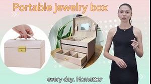 Portable Jewelry Box Organizer - 3 Layer Large Capacity Jewelry Box, Lockable Jewelry Storage Box, Freely Changing Space, Keep Jewelry in Order- Gift for Women and Girls