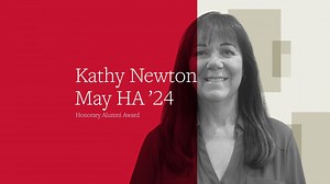 The 2024 #LoveandHonor Honorary Alumni Award goes to Kathy Newton May. The Honorary Lifetime Membership is awarded to those individuals who serve Miami and the Alumni Association as loyally as alumni. Kathy Newton May has given an incredible amount of her time and support to Miami. Kathy and her husband Loren ’70 have generously given to create opportunities for students and faculty in the College of Education, Health and Society. Read more about this award: https://bit.ly/3TbxEVd | Miami Univer