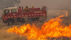 CFA battles out of control grass fire