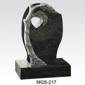 [Hot Item] Germany Specialty Headstone Designs Upright Monument with Tree Carving