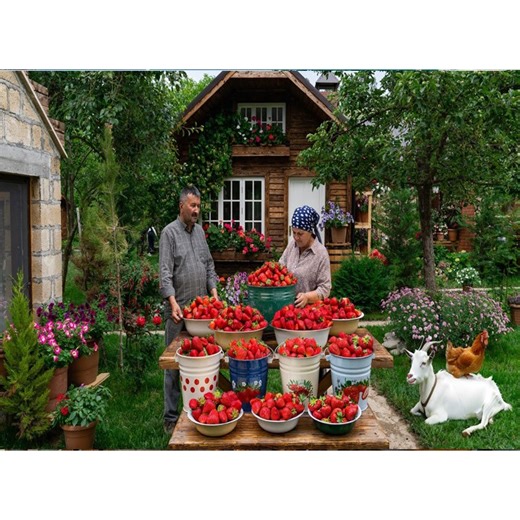 The Organic Strawberries Harvesting and Prepare Natural Sweets. | ASIAN TESTY