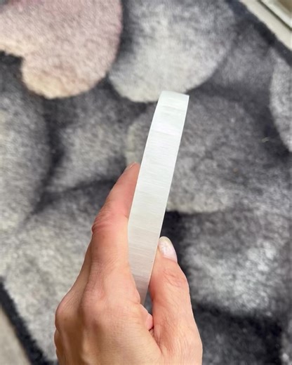 A stunning large Selenite charging plate, perfect for clearing the...