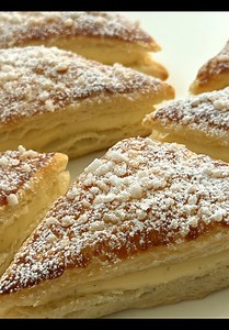Lemon Custard Triangles – Crispy Puff Pastry Recipe