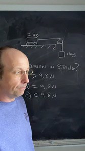 #physicsquestions what is the #tension in a half atwood? #physics #forces #physicsteacher | Rhett Allain