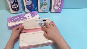 Multifunctional Pencil Case for Girls Boys, Pencil Box with Calculators, Sharpener, Stationery Set, Perfect Stationery Gift for Kids & Teens (Blue Astronaut)