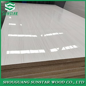 [Hot Item] High Quality Embossed Finish Melamine Faced Particle Board, Plain Particle Board