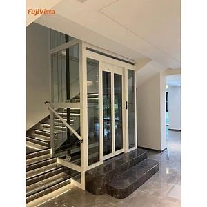[Hot Item] Fujivista Domestic Lifts Mrl Home Elevator Small Mirror Villa Lift with Hydraulic Buffer Safety Technology, Residential Elevator