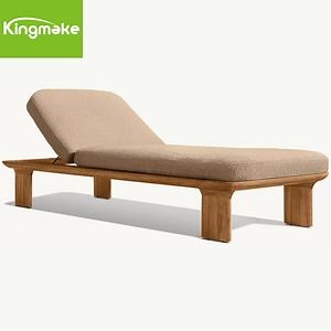 [Hot Item] Modern Solid Teak Sun Lounger High-End Chaise Lounge for Pool