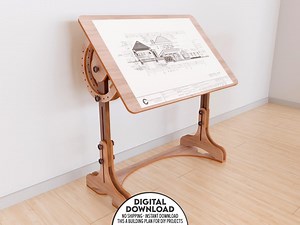 Adjustable Drafting Table Plan – DIY Woodworking With Cut List and CNC & Assembly Guide – Digital Download Furniture Project - Etsy Canada