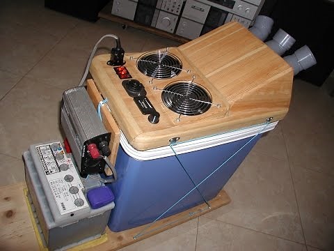 HOMEMADE DIY SOLAR POWERED AIR CONDITIONER / COOLER 12v DC or 220v AC ***AIRCONtraption OVERKILL***