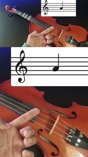 The notes of the violin ☝️