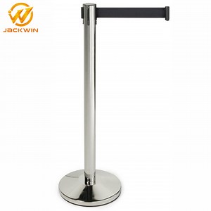 [Hot Item] Stainless Steel Customized Retractable Belt Queue Post Stand Barrier