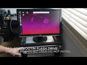 FAIL: Linux Ubuntu install using unetbooten to flash my usb drive