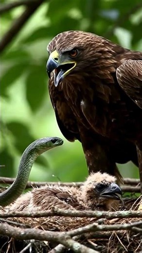 Mother Eagle vs Snake: Unbelievable Chick Rescue in Ultra HD