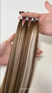 Rooted Blonde & Brown Extensions Tutorial: Flawless Color Blending with Keratin Bonds #hairtok