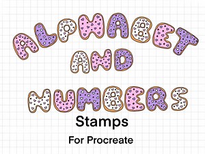 Procreate Cookie Alphabet & Number Stamps: Handwritten Font (digital Download) - Etsy