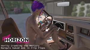 Verity Cranking the Mercury Marquis Naked and in Flip Flops 1080p | Clips4sale