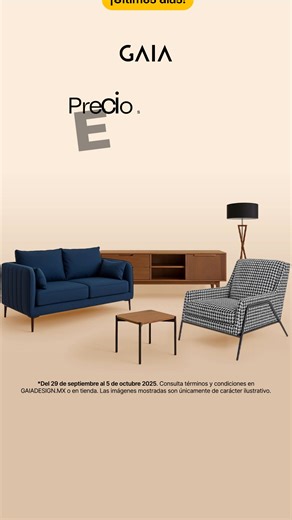Obtén 10% OFF Con el cupón EXPO10 y 💣 Dale un giro a tu hogar con nuestros precios Exposivos. Muebles con hasta 50% OFF 🛋️ 6 o 9 mensualidades*. ⏳ ¡Por tiempo limitado! | GAIA Design
