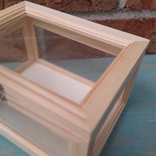 Glass and Wood Display Box With Lid Hinged Wooden Box Display Case Vintage Curio for Gift Keepsakes Miniatures Crystals Jewelry Collectibles - Etsy