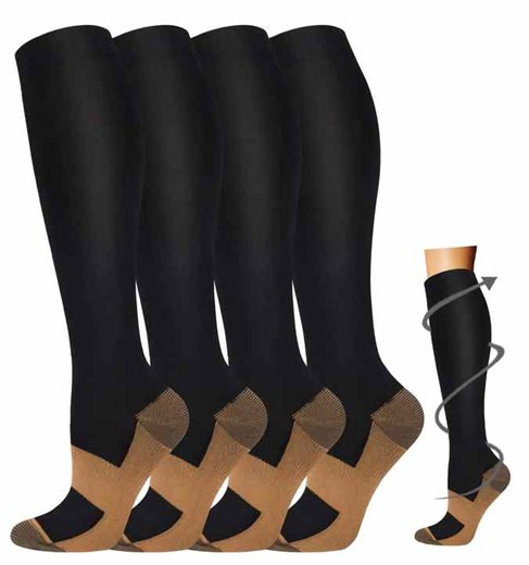 Copper Compression Socks Men Women Nylon Stockings Compression Socks