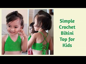 HOW TO MAKE A SIMPLE CROCHET BIKINI TOP FOR KIDS - Part 1