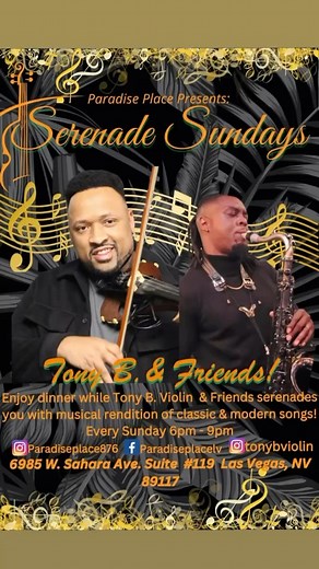 Grab your crew or your boo and join us today for Serenade Sundays....