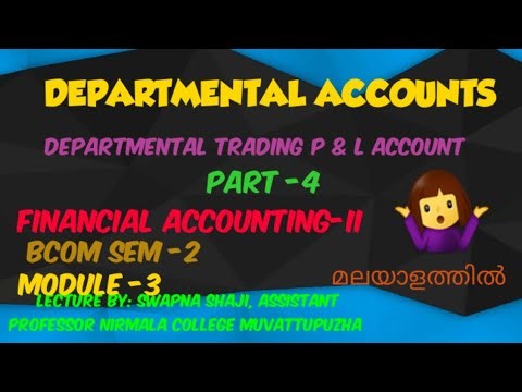 Departmental Trading Profit and Loss Account #financialaccounting #departmentalaccounts