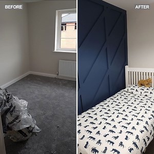 Novice DIY-er transforms her son's bedroom with wall-panelling – you won't believe the results!