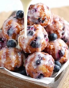 7.1K views · 14 reactions | Baked Blueberry Fritter Bites Ingredients...