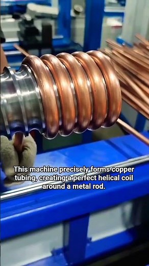 Automated Machine Coils Copper Tubing.