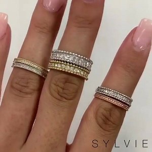 #Wedding bells are ringing this season so get your #WeddingBands while they're hot! 💍 Head to one of our authorized #SYLVIE retailers to find the right size and metal for you --> http://bit.ly/2BrhApH! (Style shown: B0044) | Sylvie Jewelry