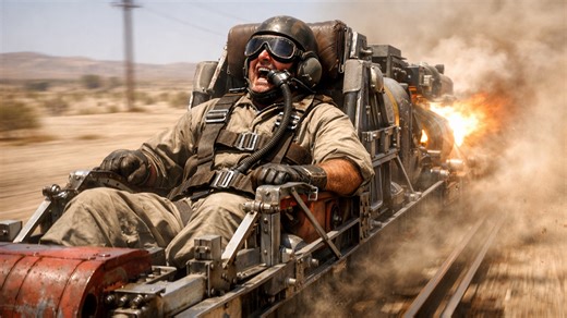 The rocket sled test that turned a doctor into the fastest man alive