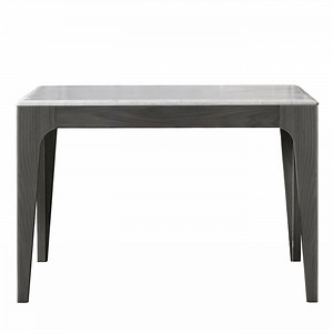 Domino Square Gray with Carrara Marble Top Dining Table