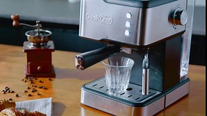 Geek Chef Espresso Machines,Espresso Maker for home, Latte & Cappuccino Maker, 20 Bar Pump Pressure and Milk Frother Steam Wand,Stainless steel