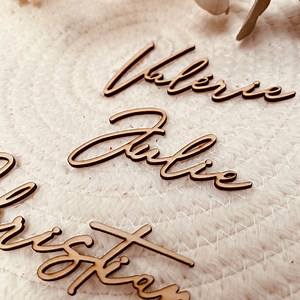 Cut-out Wooden Wedding Place Marker - Wedding Decoration - Wood Laser Engraving - Nature Theme Place Marker - Etsy UK