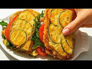 Sandwich without bread! Zucchini sandwich with crispy crust step by step recipe! healthy alternative