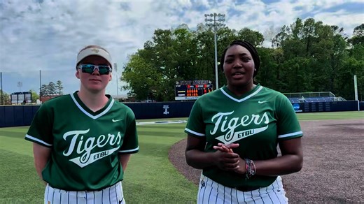 1.6K views · 26 reactions | #ETBUPresser | @ETBU_Softball 漏| Post-Game Presser | vs. HPU ️| Tristen Maddox ️| Tauryn Cummings | https://goetbutigers.com/watch/on-demand/interviews?Archive=2387&type=Archive | ETBU Tiger Athletics | Facebook