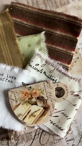 Collage à couture lente amateur de café : technique mixte sur tissu - Etsy France