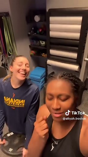 Aliyah Boston, Caitlin Clark, and Katie Lou Samuelson hit the weight room 🦾🦾 (🎥: TT/aliyah.boston) | Basketball Within Borders