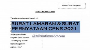 Contoh Surat Lamaran dan Surat Pernyataan CPNS 2021 Kemenkumham SMA hingga S2, Bisa Di-Copy Paste - Tribun-timur.com