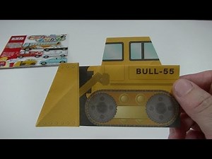 Bulldozer Origami Paper! ブルドーザーの折り紙